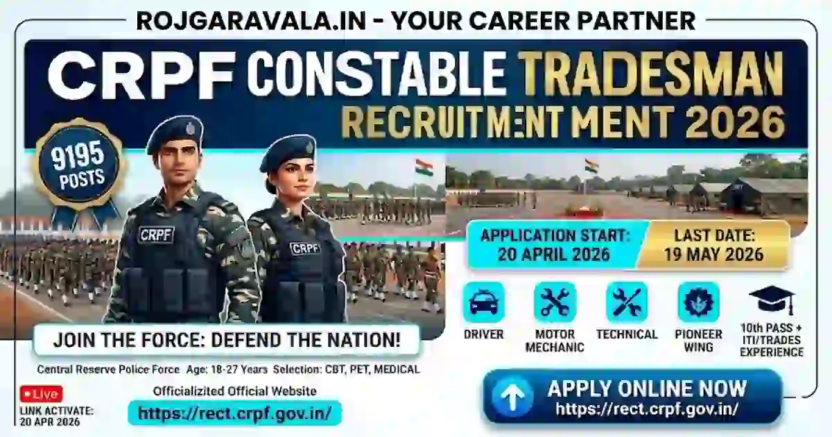 CRPF Constable Tradesman Recruitment 2026