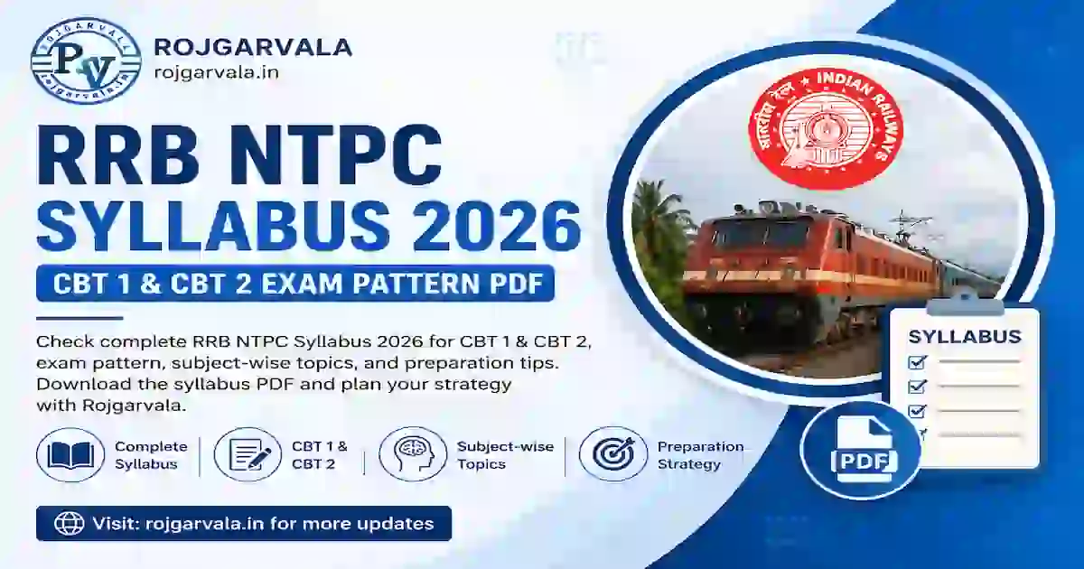 RRB NTPC Syllabus 2026 – CBT 1 & CBT 2 Exam Pattern PDF